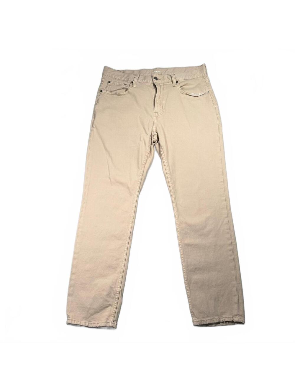 Old Navy Men's Khaki Pants 36x30 Slim Built-In Flex Five Pocket Casual